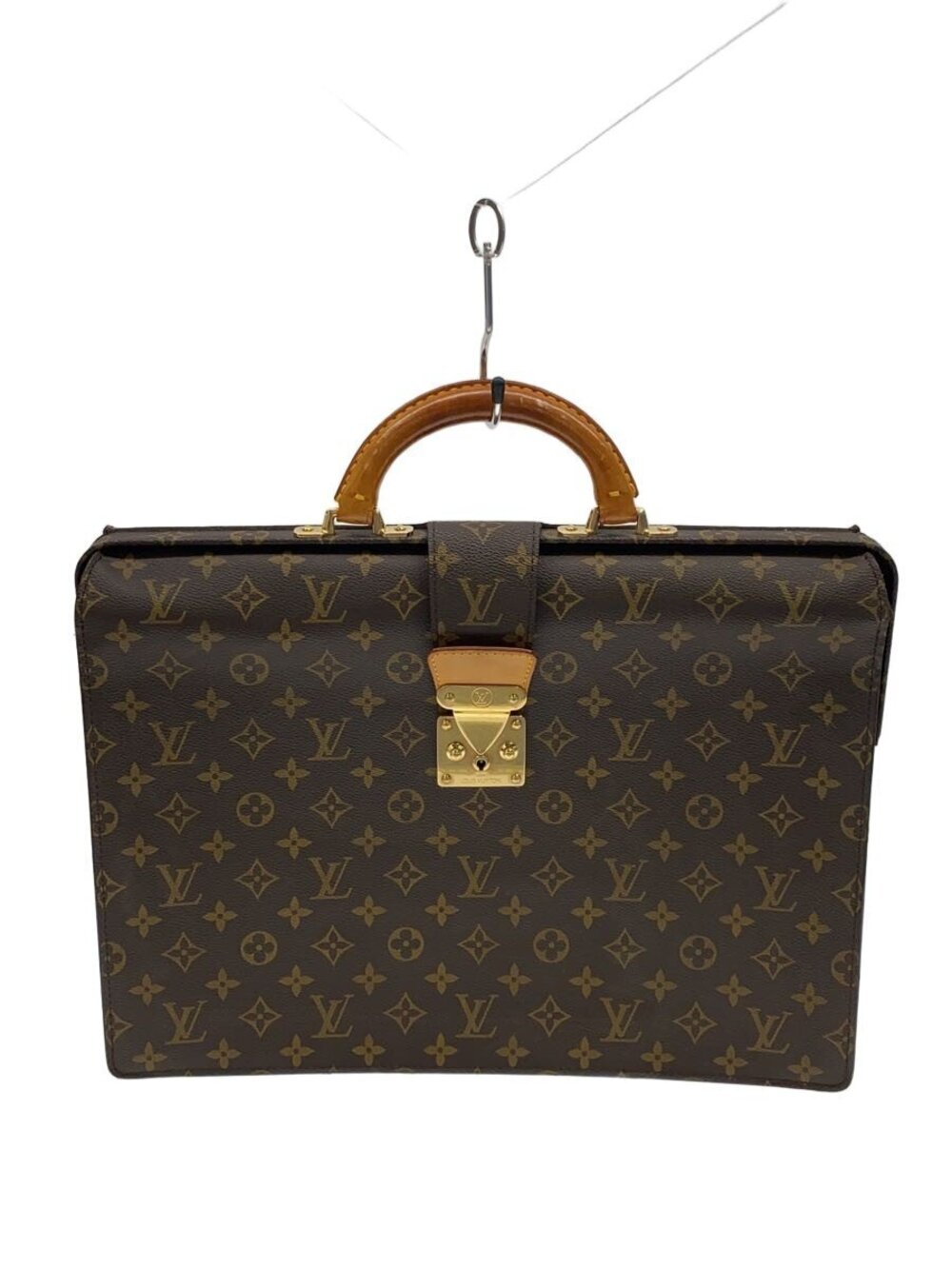 Louis Vuitton Serviette Fermoir Briefcase brown monogram Vachetta leather